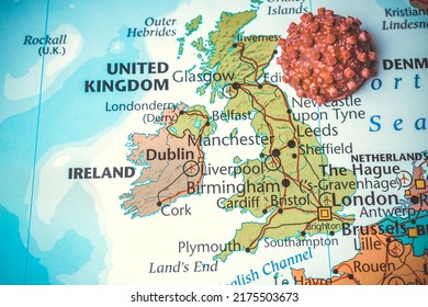 UK On Coronavirus Map Background