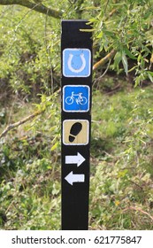 UK Park Sign National Cycle Network Information.