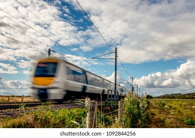 UK Passengers Train At Full Speed.