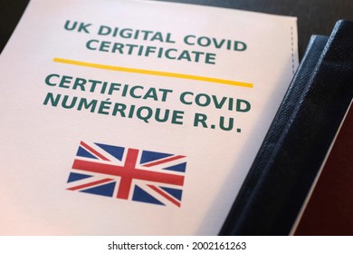 UK Passport (backside) And Covid Digital Passport (mockup)