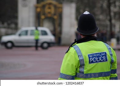 UK Police Officers Seen From Behind