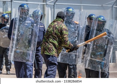 UK Police Riots Unit During The Action In London 