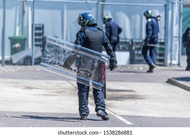 UK Police Riots Unit During The Action In London 