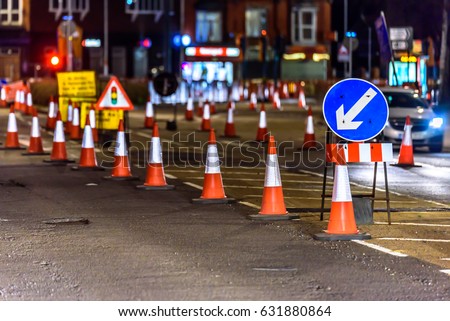 UK Road Services Roadworks Cones and Signs