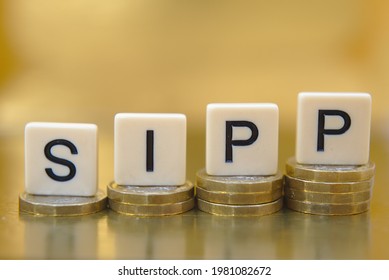 UK SIPP Self Invested Pension Plan Savings Account Savings And Investment Concept