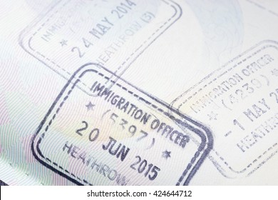 UK United Kingdom Visa In Passport