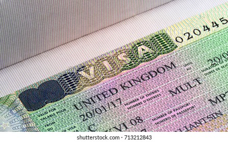 UK Visa Close Up