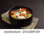 Ukha is Russian Fish Soup, With Potato and Carrot. 