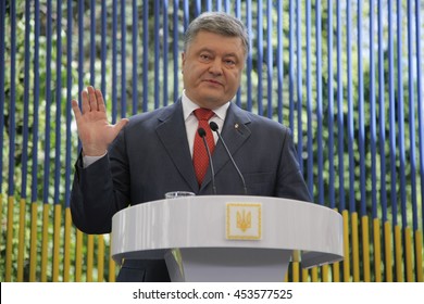 UKIEV, UKRAINE - Jun 03, 2016: Press Conference Of President Of Ukraine Petro Poroshenko In Kiev