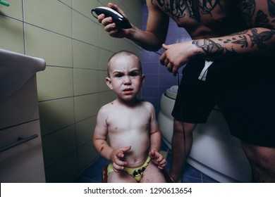 Father Son Tattoos Stock Photos Images Photography Shutterstock