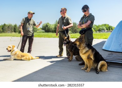 Ukraine, Borispol - MAY 22 : Dog Service Boryspil International Airport On May 22, 2015 In Borispol, Ukraine