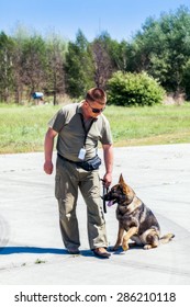 Ukraine, Borispol - MAY 22 : Dog Service Boryspil International Airport On May 22, 2015 In Borispol, Ukraine