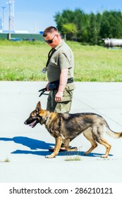 Ukraine, Borispol - MAY 22 : Dog Service Boryspil International Airport On May 22, 2015 In Borispol, Ukraine