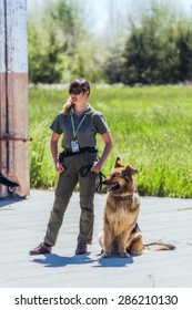 Ukraine, Borispol - MAY 22 : Dog Service Boryspil International Airport On May 22, 2015 In Borispol, Ukraine