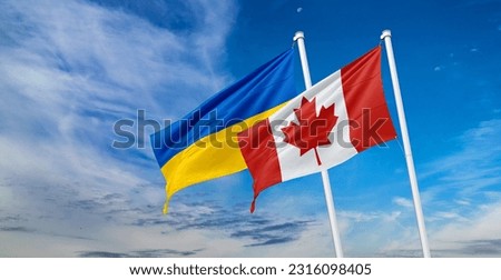 ukraine and canada flag canada support ukraine