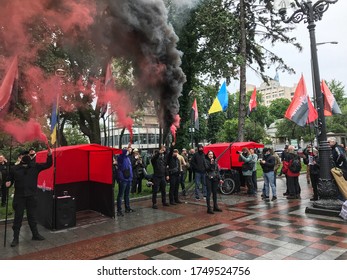 Ukraine, Kiev, June 5, 2020: A Rally For The Resignation Of The Minister Of Internal Affairs Of Ukraine Arsen Avakov