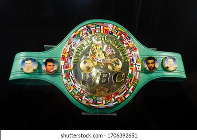 UKRAINE, KYIV - June 2, 2015: WBC Belt. Klitschko Brothers Belts. Championship Belt.