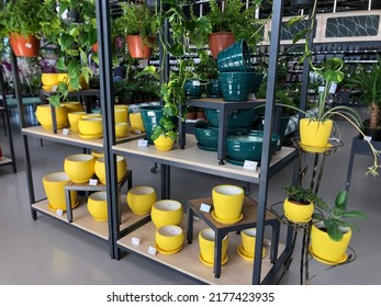 Ukraine, Poltava, June 19, 2022, Epicenter Store. Sale Of Plants, Flowers, Fertilizers, Everything For The Garden. Flower Pots. Everything For Houseplants