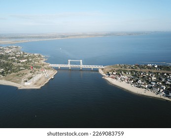 Ukraine Sea of Azov Zatoka Bridge Sea Spit mavic air