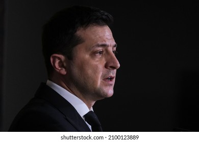 Ukraine's President Volodymyr Zelensky Attends The Eastern Partnership Summit In Brussels, Belgium On December 15, 2021