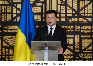 Ukraine's President Volodymyr Zelensky Attends The Eastern Partnership Summit In Brussels, Belgium On December 15, 2021