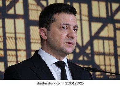 Ukraine's President Volodymyr Zelensky Attends The Eastern Partnership Summit In Brussels, Belgium On December 15, 2021