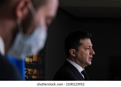 Ukraine's President Volodymyr Zelensky Attends The Eastern Partnership Summit In Brussels, Belgium On December 15, 2021