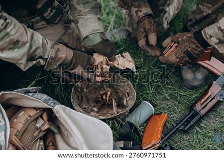 Ukrainian armed forces checking ammunition