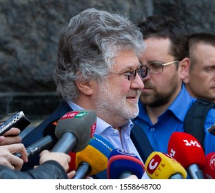 Ukrainian Billionaire Ihor Kolomoisky During Talking Stock Photo ...