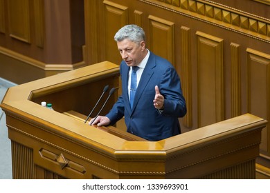 Ukrainian Lawmaker Yuriy Boyko Speaks At A Parliament Session In Kiev, Ukraine. October 18, 2018.