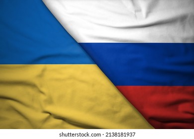 Ukrainian Russian Flags Background Stock Photo 2138181937 | Shutterstock