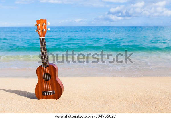 Ukulele On Beautiful Beach Hawaii Stock Photo (Edit Now) 304955027