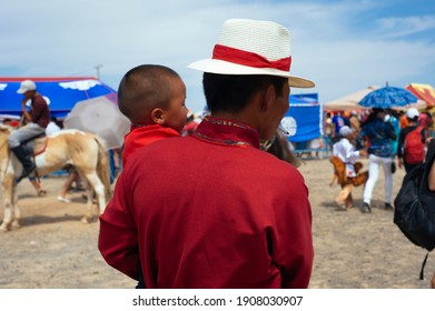 Ulaan Batar, Mongolia - 15 July 2018 Mongolian Man During Nadaam Festival