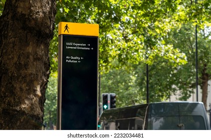 ULEZ Expansion issues on a signpost in London - Shutterstock ID 2232034481