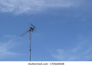 Ultra High Frequency Antenna Under The Blue Sky