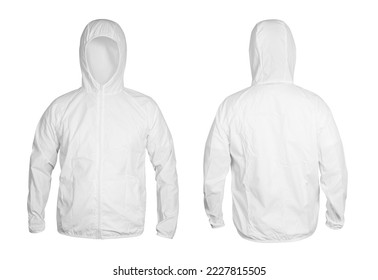 Ultra Light Rainproof Windbreaker Jacket isolated on white background with clipping path