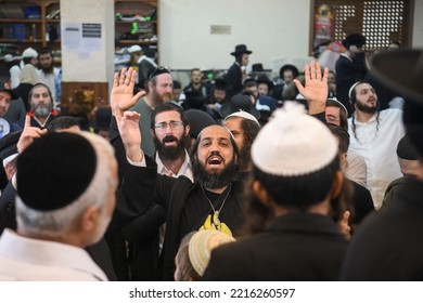 Ultra-Orthodox Jewish Pilgrims Celebrate The Rosh Hashanah Holiday, The Jewish New Year, At The Tomb Of Rabbi Nachman Of Breslov In Uman, Ukraine September 25, 2022