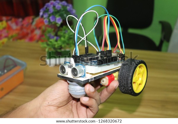 Ultrasonic Sensor Based Obstacle Avoid Robotics Stock Photo 1268320672 ...