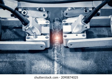 ultrasound inspection of welded seams of pipes, industrial concept - Shutterstock ID 2090874025