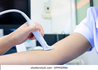 Ultrasound Looks At The Arteries In The Arm To Make Dialysis Lines.