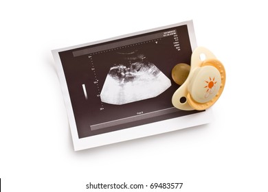 Ultrasound Photo With Pacifier