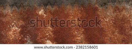 ultra-wide copy-space design of overlapping rusty and corroded metal sheets