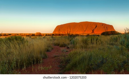 Uluru, Northern Territory, Australia - August 06 2012:  Uluru Sunset