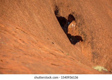 Uluru, Northern Territory / Australia - May 18 2018: Closeup Of Uluru/Ayers Rock Northern Territory, Australia