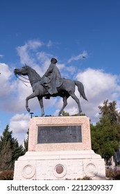 UlusAnkaraTurkey-12202022: Bronze Statue Of Mustafa Kemal Atatürk, The Founder Of The Turkish Republic, On A Horse