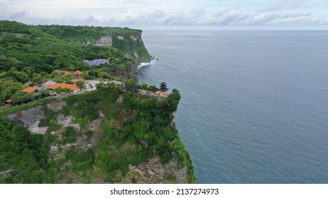 Uluwatu temple beside cliff beach, Bali