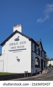 Ulverston, Cumbria, United Kingdom - 16 September 2021: The Swan Inn Public House In Ulverston Cumbria