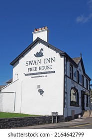 Ulverston, Cumbria, United Kingdom - 16 September 2021: The Swan Inn Public House In Ulverston Cumbria