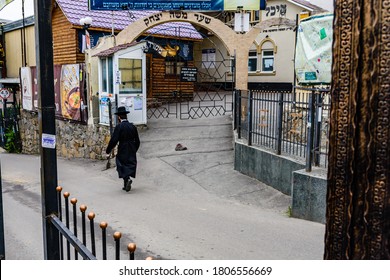 Uman, Ukraine - May 19, 2020: Grave of rabbi Nachman in Uman, Ukraine. Tombstone of Reb Nachman of Breslov. Place of hasid pilgrimage