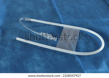 Umbilical catheter in a sterile surface. Two acess umbilical catheter in the protective case  Stock foto © 